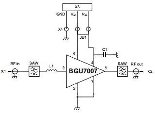 NXP Semiconductors' BGU7007 evaluation module